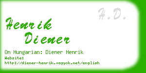 henrik diener business card